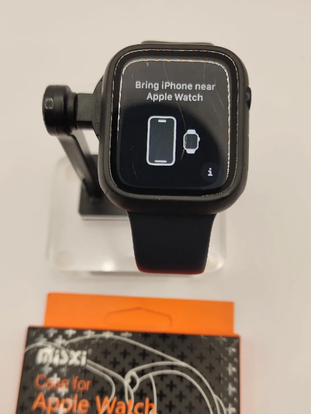 Apple Watch Black Silicone Band with Matching Protective Case